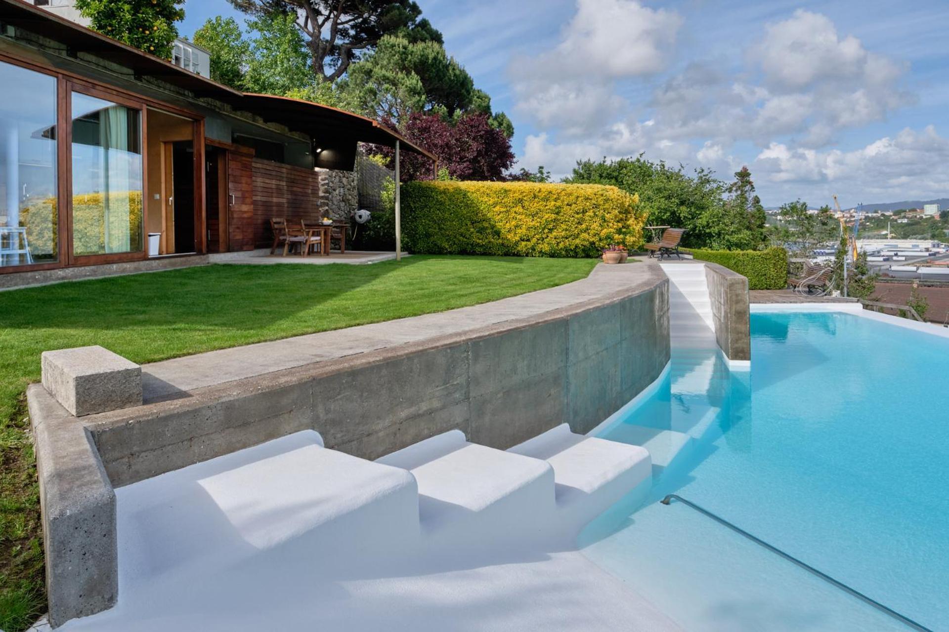 Apartamento Con Piscina Y Excelentes Vistas Ferrol Exterior photo